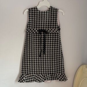 Helena Classic Black and White Houndstooth Dress